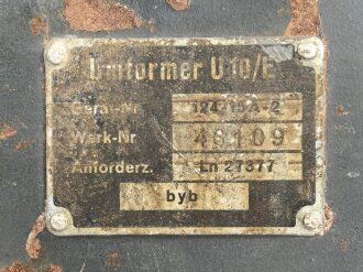 Luftwaffe, Umformer U.10/E, Ln 27377 für Fu.G 10....