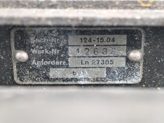 Luftwaffe, Umformer U.10/E, Ln 27377 für Fu.G 10. Originallack, Ungereinigt, Funktion nicht geprüft