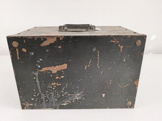 Luftwaffe, Funkübungsgerät Sender FüG-S, Ln 126063. Originallack, Unvollständig, Funktion nicht geprüft, mit passendem Deckel