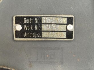 Luftwaffe, Funkübungsgerät Sender FüG-S, Ln 126063. Originallack, Unvollständig, Funktion nicht geprüft, mit passendem Deckel