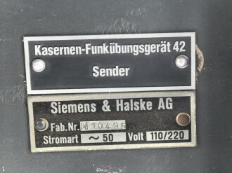 Kasernen Funk Übungsgerät 42 , Sender....