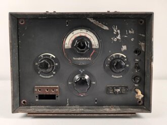 Luftwaffe, Kasernen Funkübungsgerät 42  Empfänger FüG-E , Originallack, Gehäuseschrauben fehlen, Funktion nicht geprüft