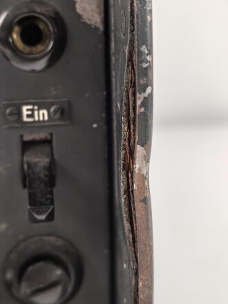 Luftwaffe, Kasernen Funkübungsgerät 42  Empfänger FüG-E , Originallack, Gehäuseschrauben fehlen, Funktion nicht geprüft