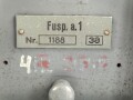 Funksprechgerät a1 " Fusp. a1" Wehrmacht, datiert 1938. Gerät Nummer 1188. Extrem seltenes Stück, das Gesamte Gehäuse  ist ein sehr guter, neuzeitlicher Nachbau.
