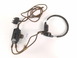 Funk Kehlkopfmikrofon mit Umschalter (Fu)b und dreipoligem Stecker , Funktion nicht geprüft