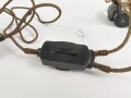 Funk Kehlkopfmikrofon mit Umschalter (Fu)b und dreipoligem Stecker , Funktion nicht geprüft