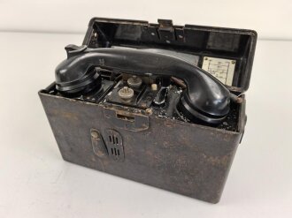Feldfernsprecher 33 Wehrmacht, datiert 1939. Funktion nicht geprüft