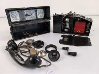 Feldfernsprecher 33 Wehrmacht, datiert 1939. Funktion nicht geprüft