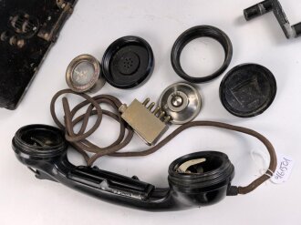 Feldfernsprecher 33 Wehrmacht, datiert 1939. Funktion nicht geprüft