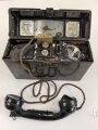 Feldfernsprecher 33 Wehrmacht, datiert 1939. Funktion nicht geprüft
