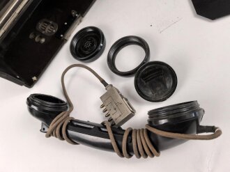 Feldfernsprecher 33 Wehrmacht, datiert 1939. Funktion nicht geprüft