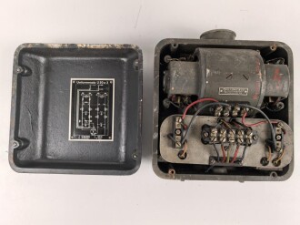 Umformer U.20 a 3 der Wehrmacht für 20 Watt Sender in Fahrzeugen. Baujahr 1938. Originallack, unrichtiger Deckel, Funktion nicht geprüft