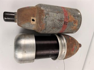 Luftwaffe, Drahtspule für Gleitbombe Henschel Hs 293.. Verwendet mit Drahtfunksendeanlage FuG 208 " Düren" und Drahtlenkempfangsanlage Fu G 238 " Detmold". Original lackiertes Stück, Rarität