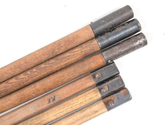 Zeltstock 01 und Zeltplock 29 Wehrmacht, Jeweils drei...