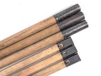 Zeltstock 01 und Zeltplock 29 Wehrmacht, Jeweils drei...