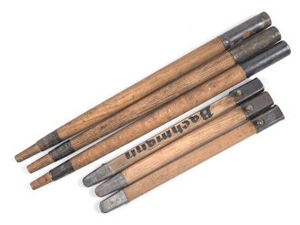 Zeltstock 01 und Zeltplock 29 Wehrmacht, Jeweils drei...