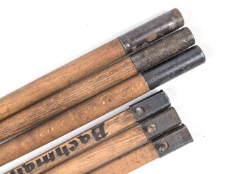 Zeltstock 01 und Zeltplock 29 Wehrmacht, Jeweils drei...