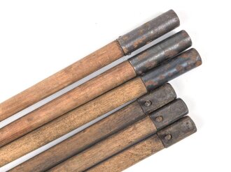 Zeltstock 01 und Zeltplock 29 Wehrmacht, Jeweils drei...