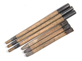 Zeltstock 01 und Zeltplock 29 Wehrmacht, Jeweils drei...