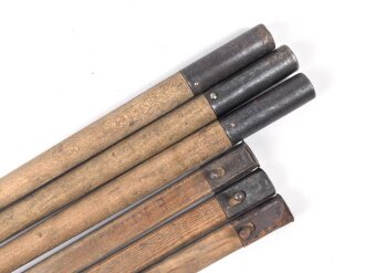 Zeltstock 01 und Zeltplock 29 Wehrmacht, Jeweils drei...