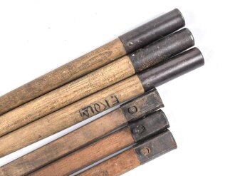 Zeltstock 01 und Zeltplock 29 Wehrmacht, Jeweils drei...