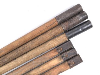 Zeltstock 01 und Zeltplock 29 Wehrmacht, Jeweils drei...