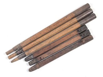 Zeltstock 01 und Zeltplock 29 Wehrmacht, Jeweils drei...