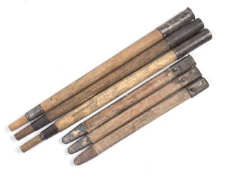 Zeltstock 01 und Zeltplock 29 Wehrmacht, Jeweils drei...