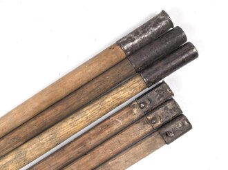 Zeltstock 01 und Zeltplock 29 Wehrmacht, Jeweils drei...