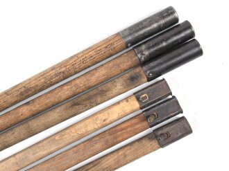 Zeltstock 01 und Zeltplock 29 Wehrmacht, Jeweils drei...