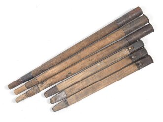 Zeltstock 01 und Zeltplock 29 Wehrmacht, Jeweils drei...