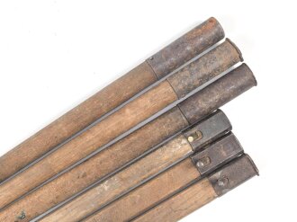 Zeltstock 01 und Zeltplock 29 Wehrmacht, Jeweils drei...