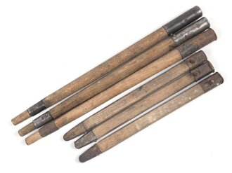 Zeltstock 01 und Zeltplock 29 Wehrmacht, Jeweils drei...