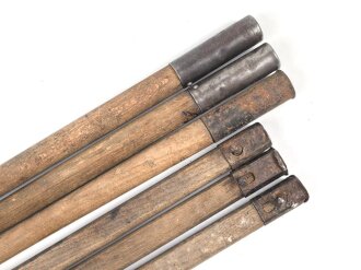 Zeltstock 01 und Zeltplock 29 Wehrmacht, Jeweils drei...