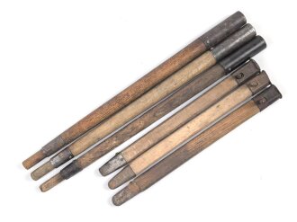 Zeltstock 01 und Zeltplock 29 Wehrmacht, Jeweils drei...