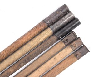 Zeltstock 01 und Zeltplock 29 Wehrmacht, Jeweils drei...