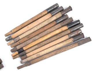 Konvolut Zeltstock 01 und Zeltplock 29 Wehrmacht, Jeweils mehr oder weniger defekt