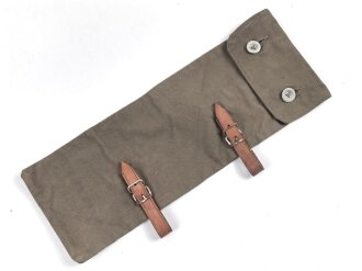 Zeltzubehörbeutel wohl für OT, RAD oder ähnliche Verbände. Ungebrauchtes Stück, Leder angetrocknet