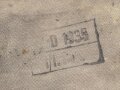 Zeltzubehörbeutel Wehrmacht, Kammerstück von 1935, die Lederriemen angetrocknet