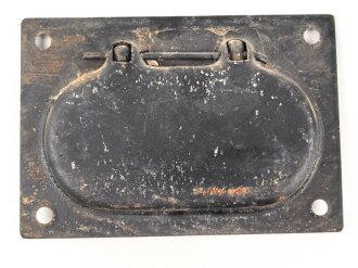 Griff für einen Transportkasten der Wehrmacht. Originallack, 9 x 13cm