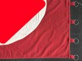 Ortsgruppe " Bruchsal" der NSDAP, große Fahne in nicht ganz vorschriftsmäßiger Ausführung. Deutliche Altersspuren, Maße 110 x 135cm