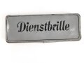 Dienstbrille eines Schützen im Infanterie Regiment 78. Getragenes Stück, die Hülle verbeult