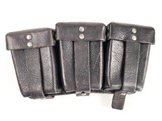 Patronentasche zum K98 Wehrmacht ( für 6 Ladestreifen) Genietetes Stück mit Reichsbetriebsnummer