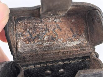 Patronentasche zum K98 Wehrmacht ( für 6 Ladestreifen) Genietetes Stück mit Reichsbetriebsnummer