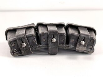 Patronentasche zum K98 Wehrmacht ( für 6 Ladestreifen) Genietetes Stück mit Reichsbetriebsnummer
