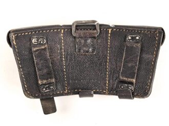 Patronentasche zum K98 Wehrmacht ( für 6 Ladestreifen) Genietetes Stück mit Reichsbetriebsnummer