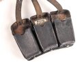 Patronentasche zum K98 Wehrmacht ( für 6 Ladestreifen) Genietetes Stück mit Reichsbetriebsnummer