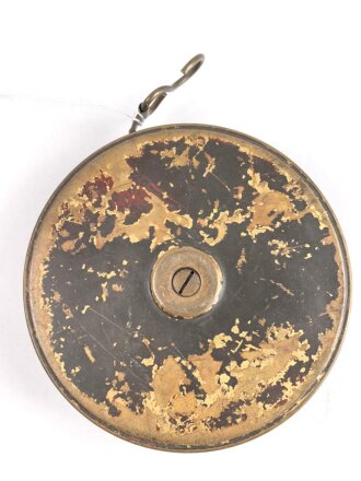 Maßband Wehrmacht, gehört in den Transportkasten zum Entfernungsmesser 36. Originallack