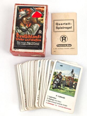 Deutschlands Wehr und Waffen, Ein neues Quartettspiel von unserer Wehrmacht. Hersteller "Hausser" Vollständig