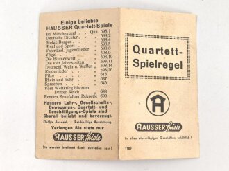 Deutschlands Wehr und Waffen, Ein neues Quartettspiel von unserer Wehrmacht. Hersteller "Hausser" Vollständig
